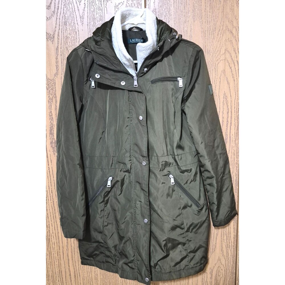 Ralph Lauren Women's Olive Green Lightweight Windbreaker Winter Jacket Size XS